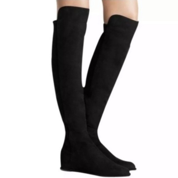Stuart Weitzman Lander 5050 Suede Over Knee Boots - Picture 1 of 12